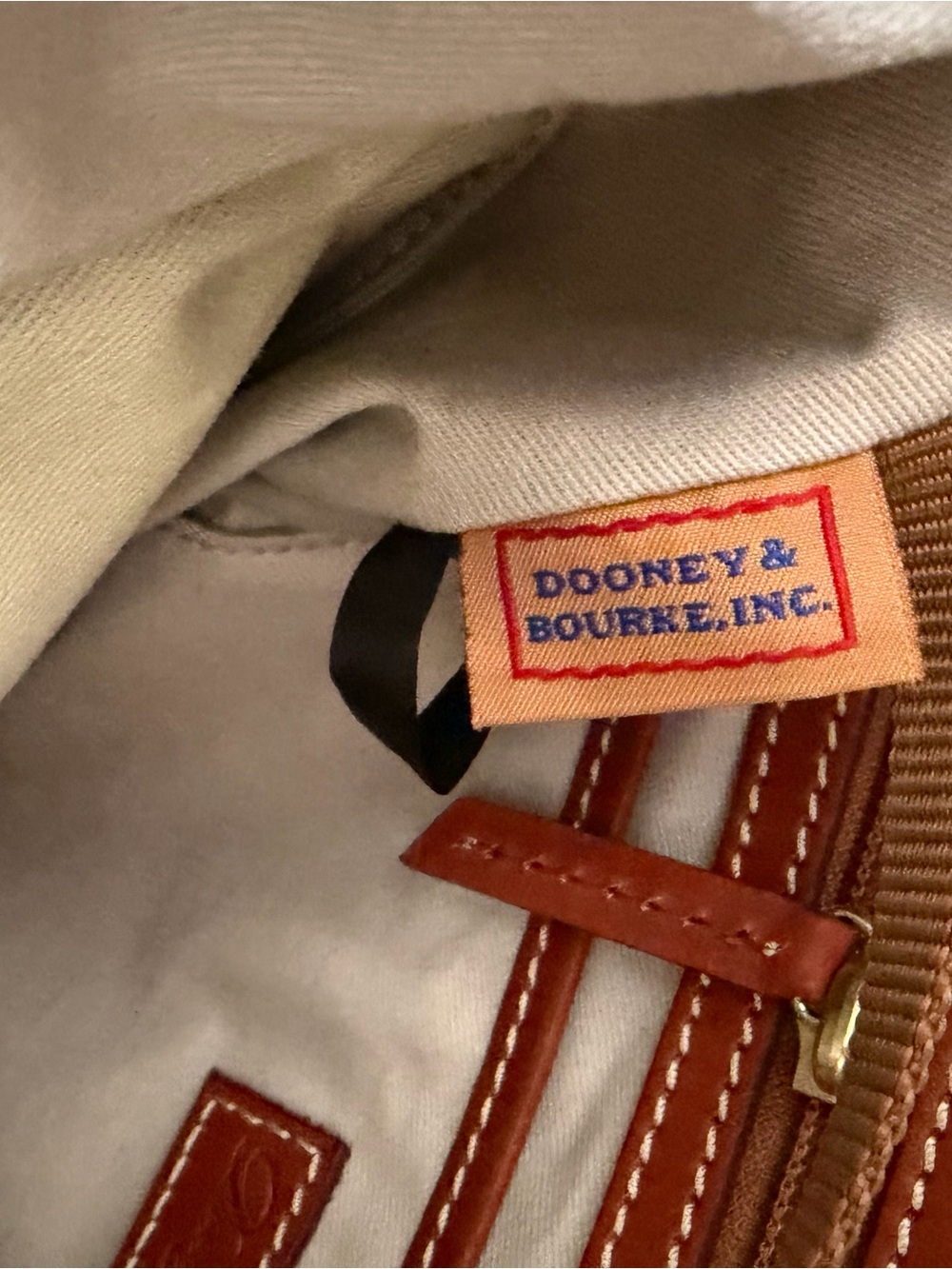 Dooney & Bourke Brown Leather Drawstring Bucket Bag - Picture 7 of 7